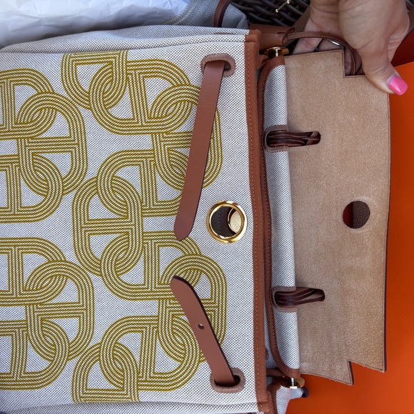 Authentic NEW RARE HERMES 2023 Toile H Plume Circuit 24 Herbag zip 31 with pouch - Picture 14 of 15